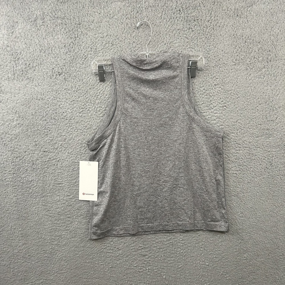 Lululemon Shirt Womens 6 Gray Swiftly Relaxed Tank Top Stretch Gym Active Wear - Picture 2 of 11